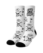 Skulls long golf socks by HIT AND HOPE