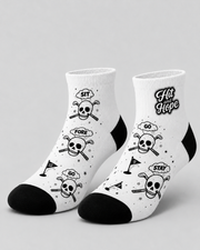 HIT AND HOPE Quarter-Socken – Skulls