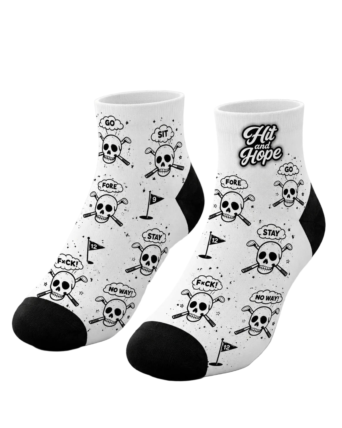 HIT AND HOPE Quarter-Socken – Skulls