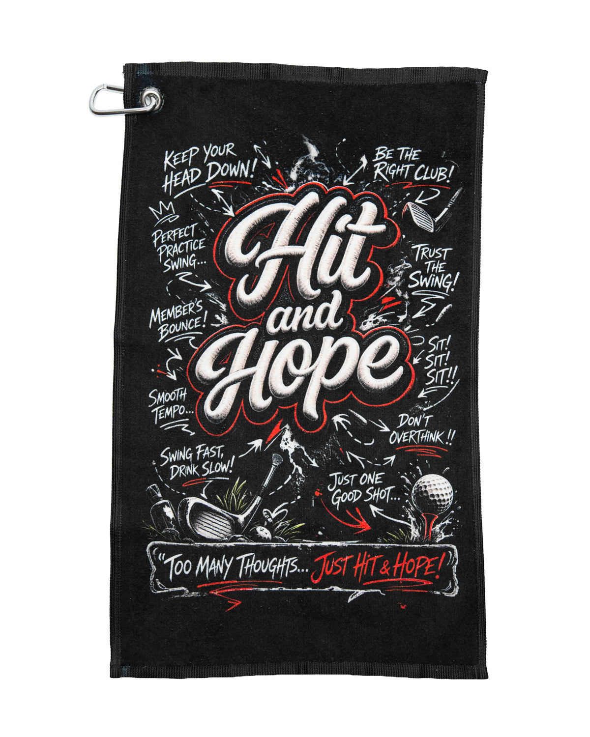 HIT AND HOPE GOLF HANDTUCH