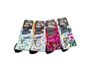 HIT AND HOPE Golfsocken – Graffiti Golf King White Green