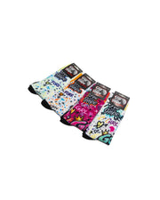 HIT AND HOPE Golfsocken – Graffiti Golf Queen White Pastel